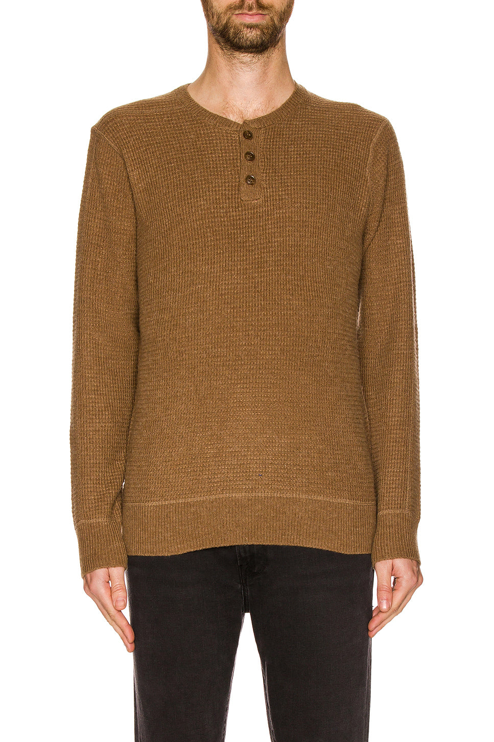 Button Henley Sweater