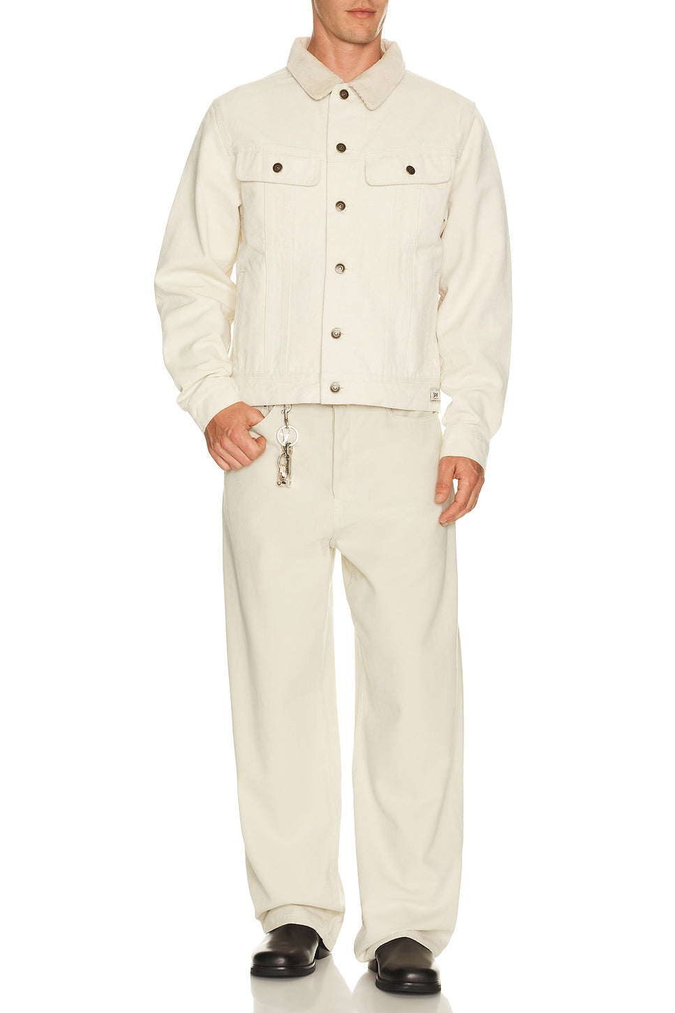 Cotton Canvas Trucker Jacket