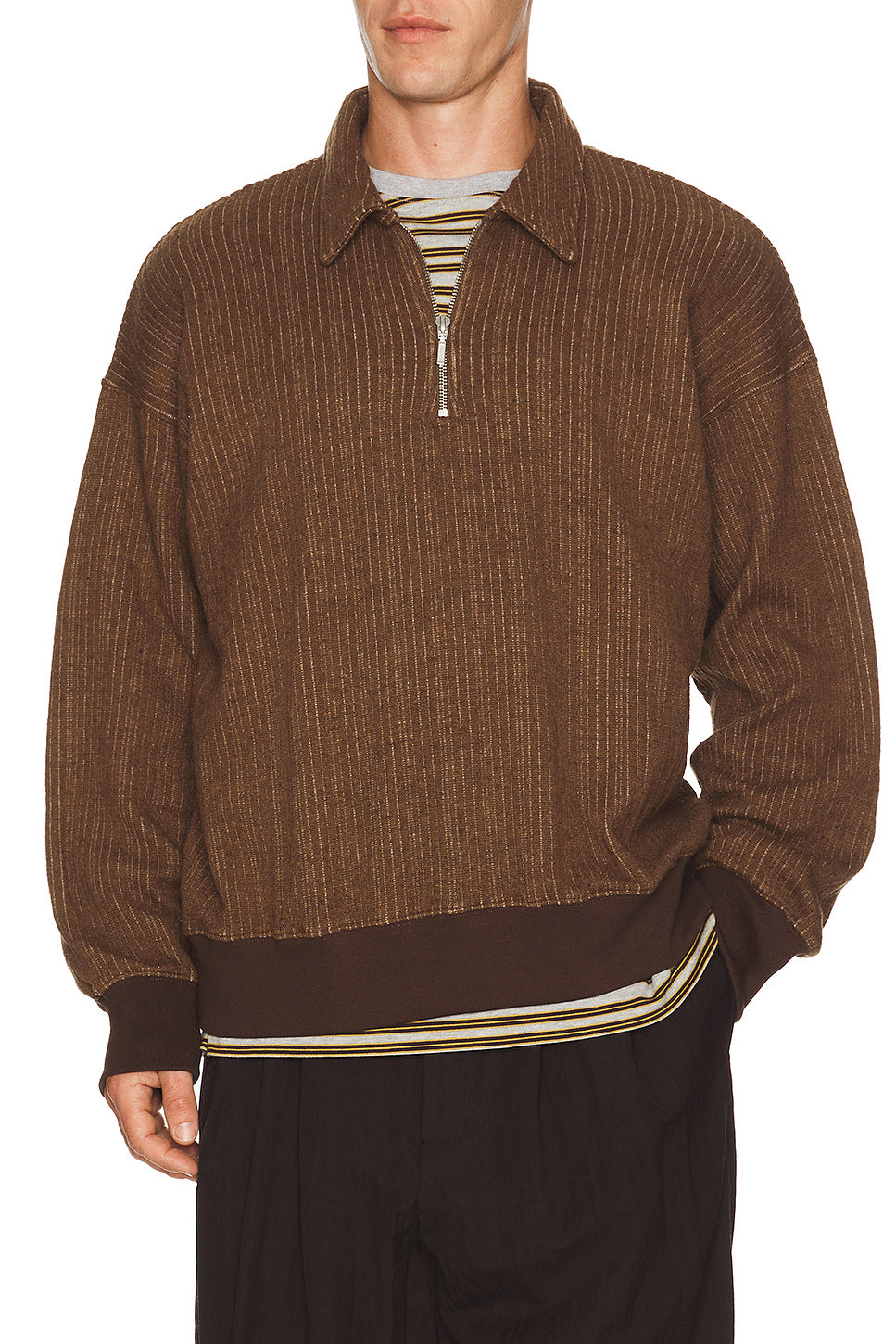 Classic Collar Zip Pullover