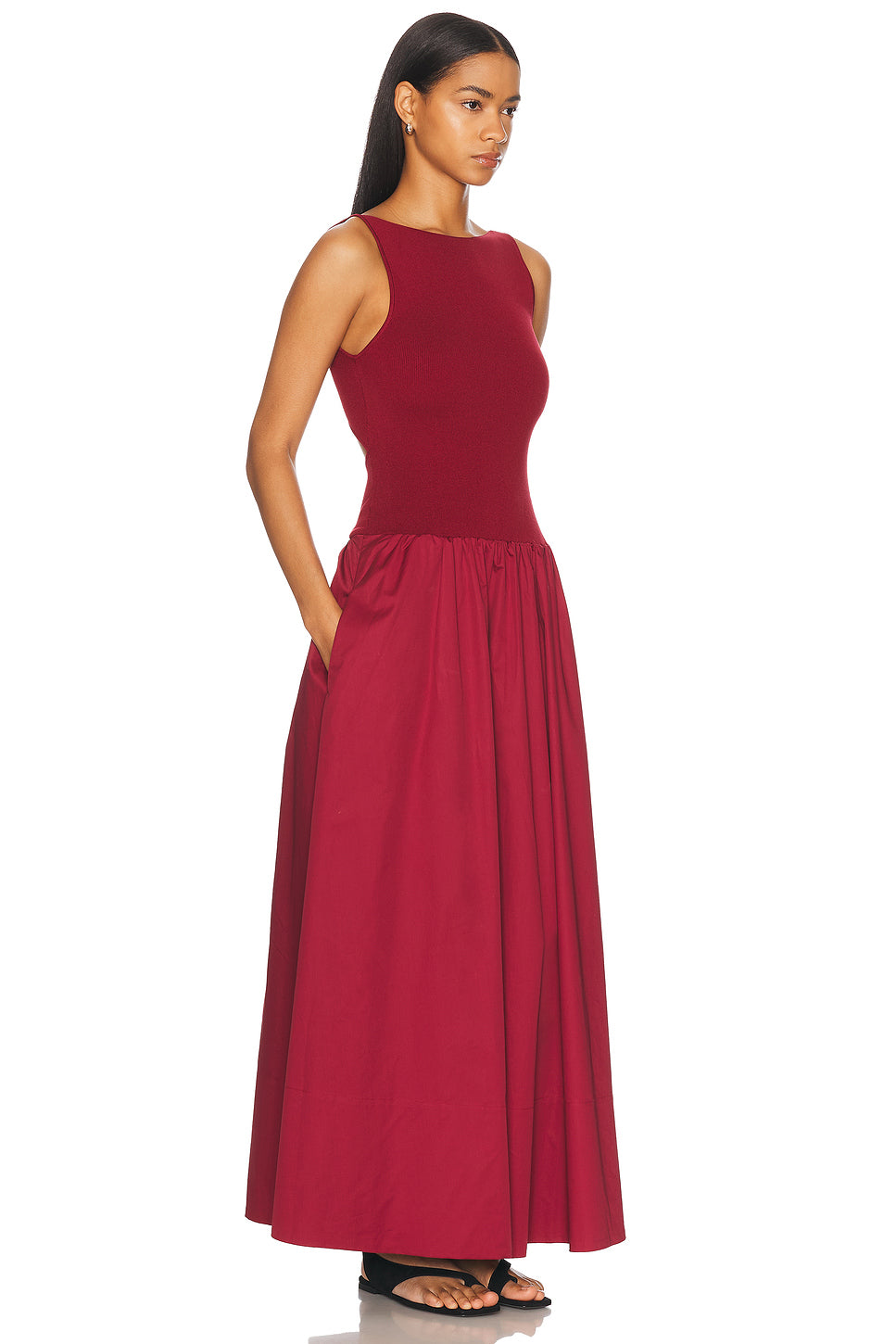 Bateau Cut Out Dress