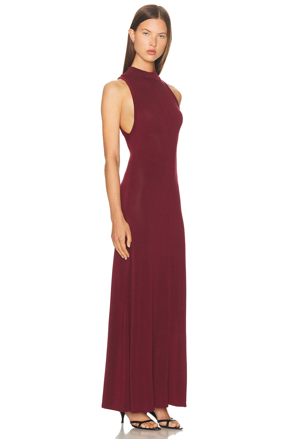 Racer Back Jersey Maxi Dress