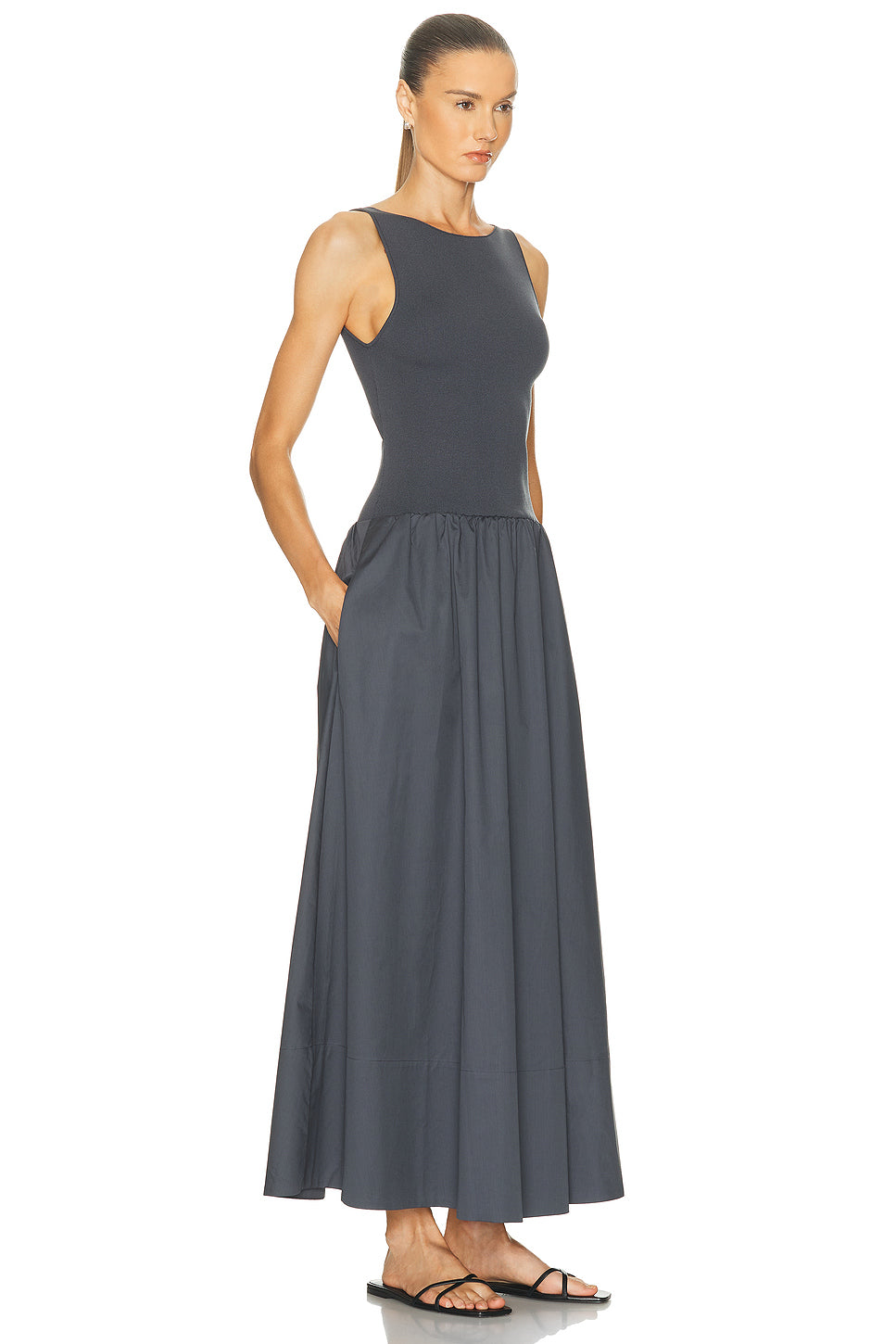 Bateau Cut Out Dress