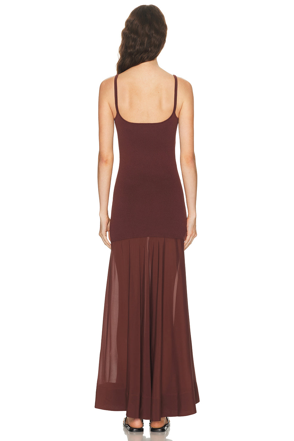 Sheer Silk Circle Hem Dress