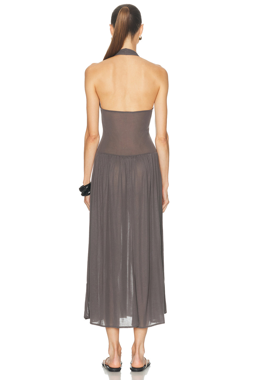 Fluid Jersey Halter Dress