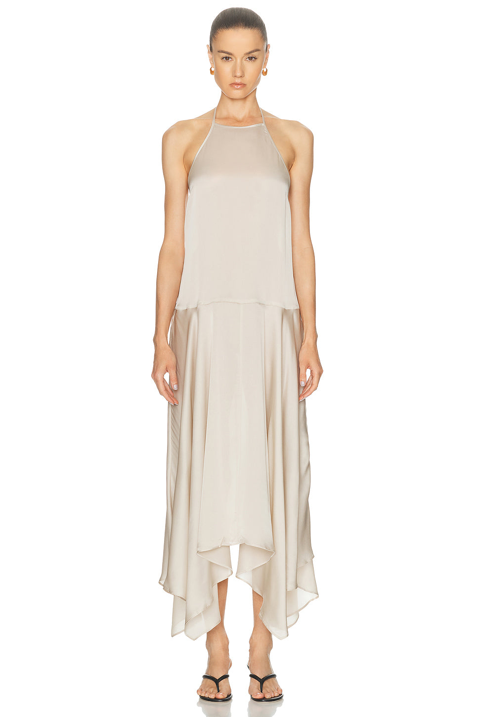 Silk Handkerchief Halter Dress