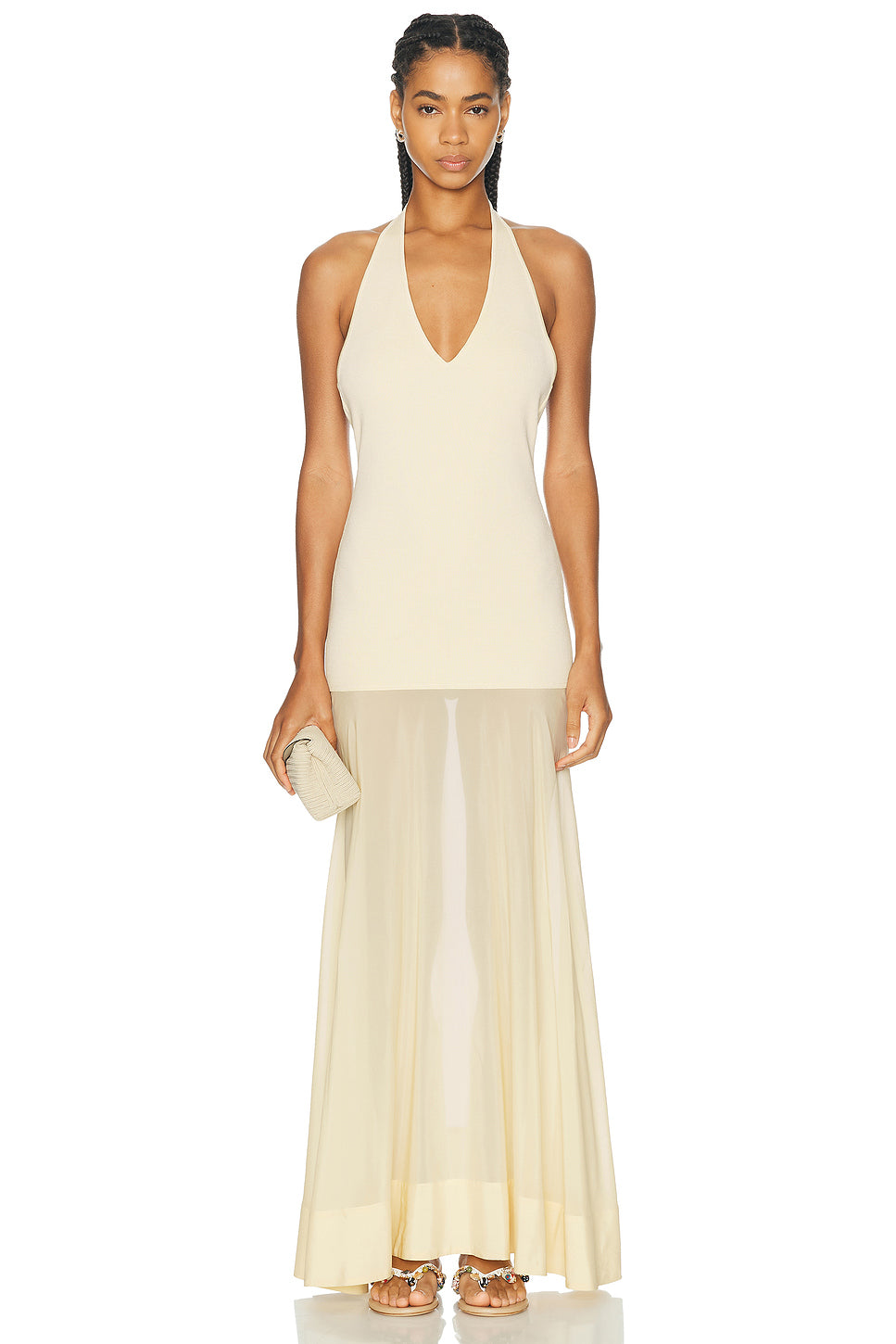 Circle Hem Halter Dress