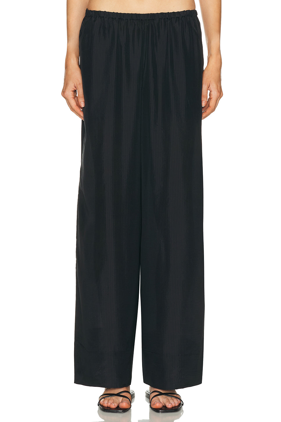 Silk Grid Relaxed Pant