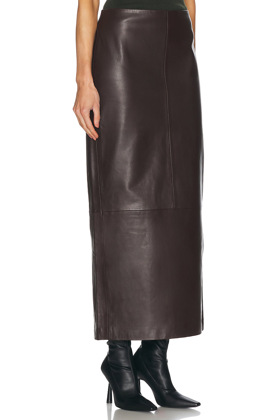 Leather Column Skirt