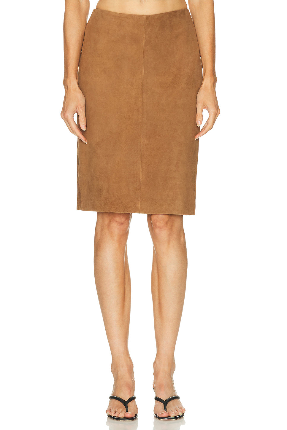 Suede Pencil Skirt