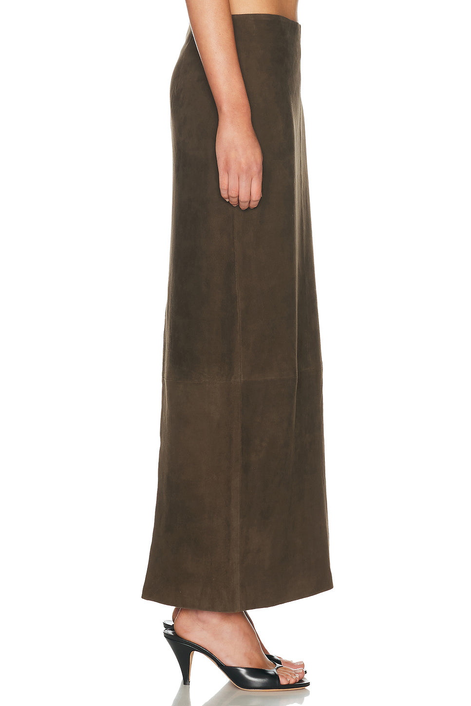Suede Column Skirt