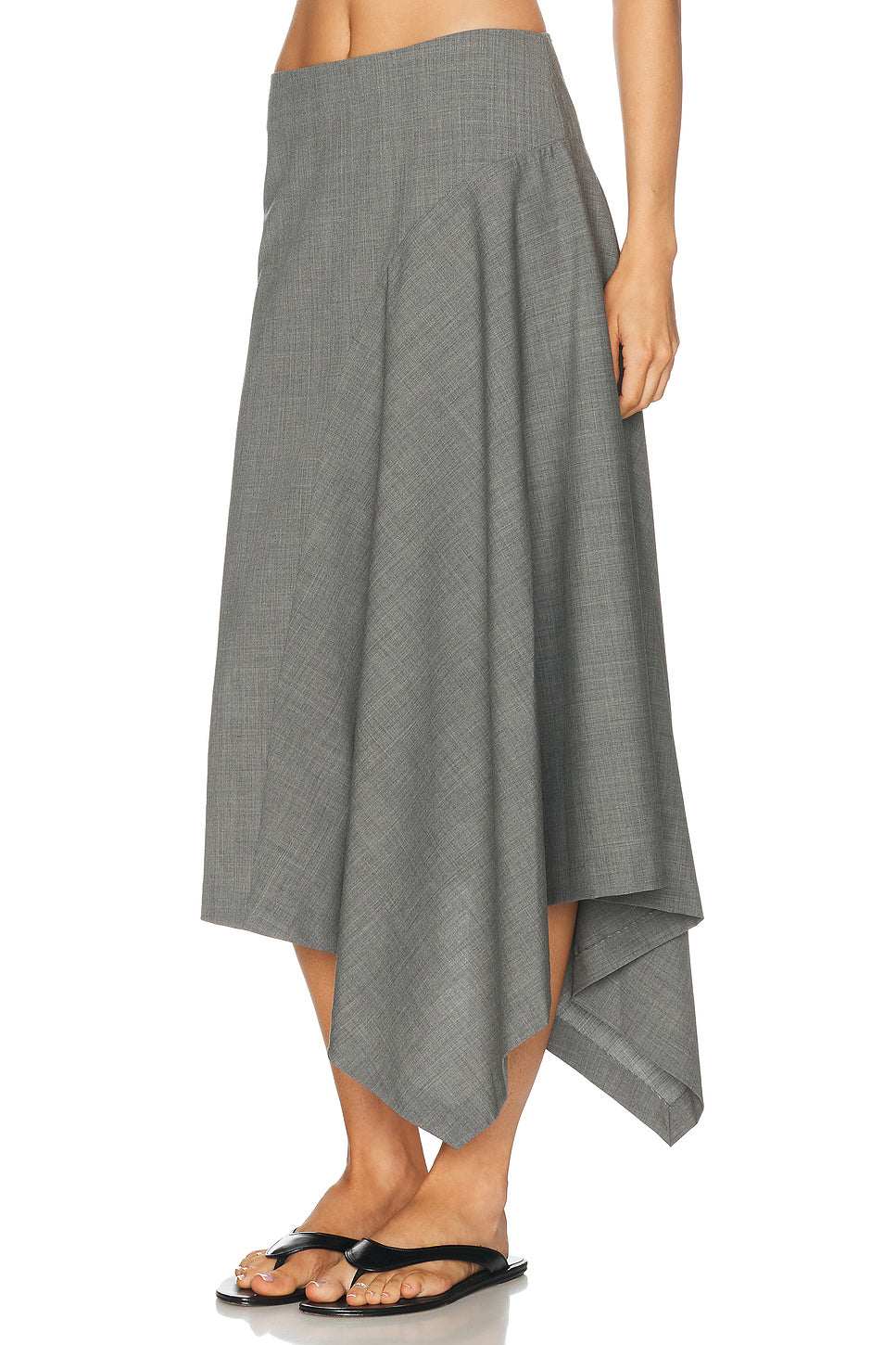 Wool Asymmetric Skirt
