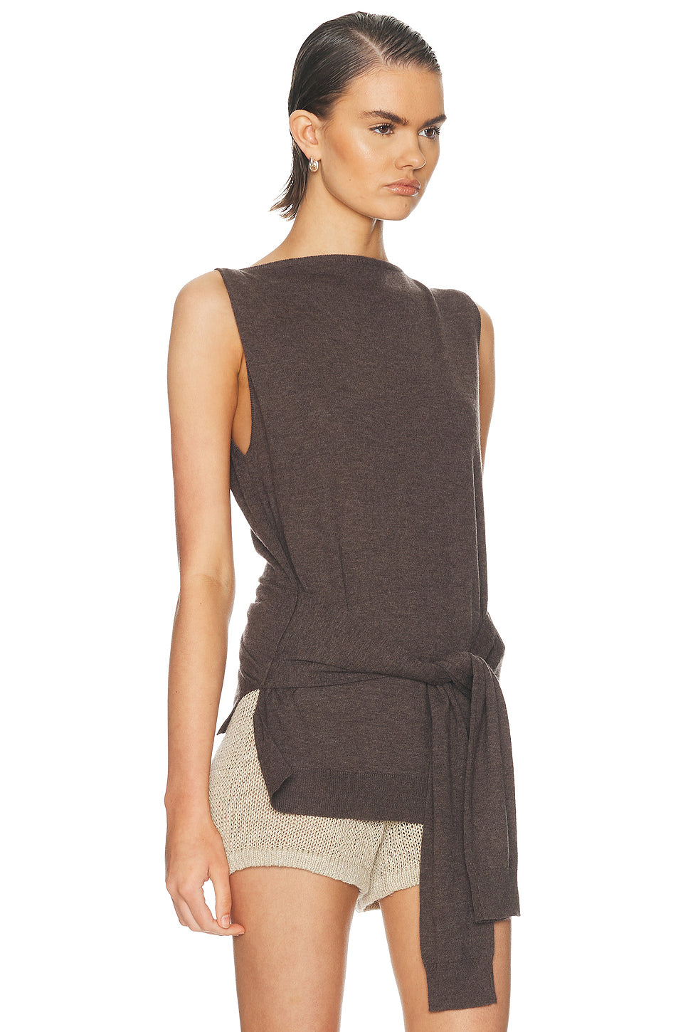 Fine Merino Tie Waist Top