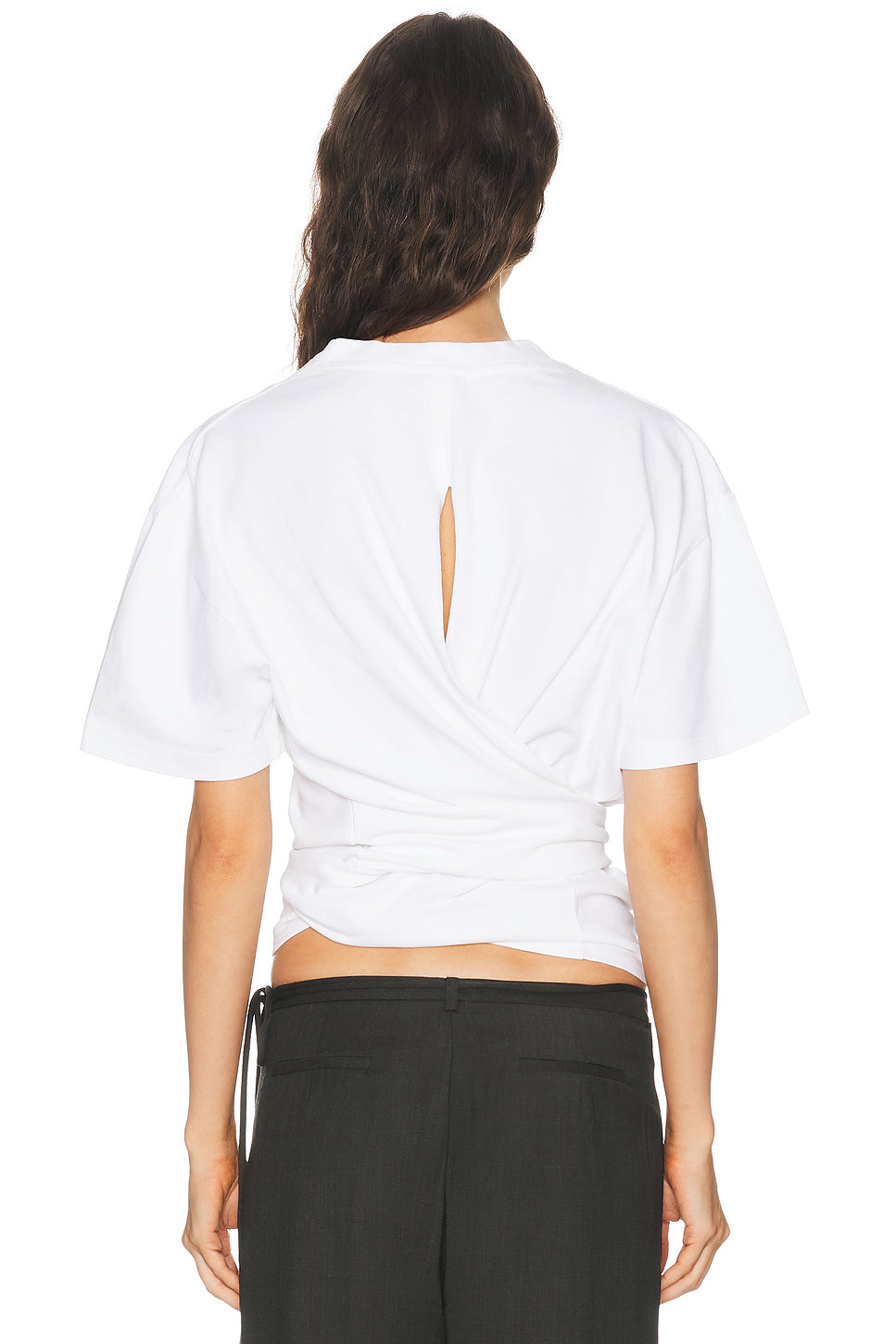 Cotton Jersey Split Back Tee