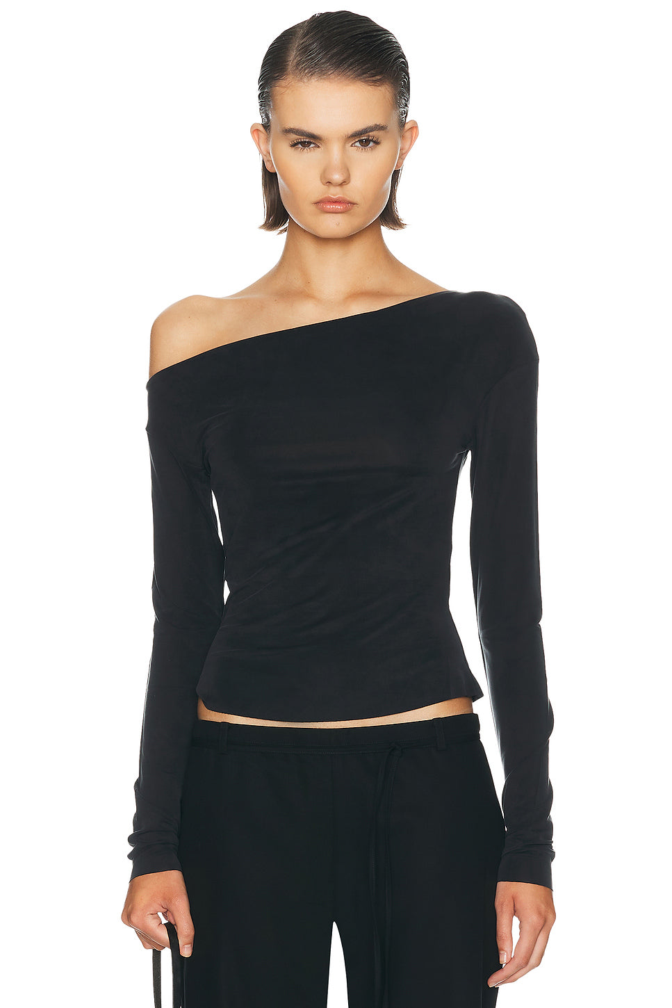 Cupro Jersey Long Sleeve Top