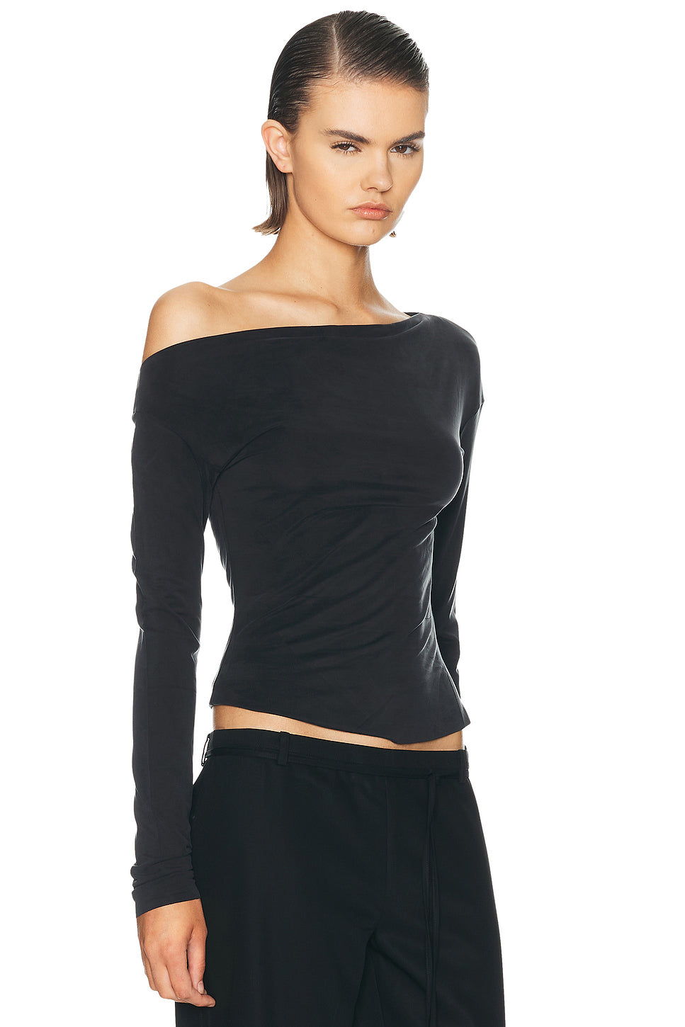 Cupro Jersey Long Sleeve Top