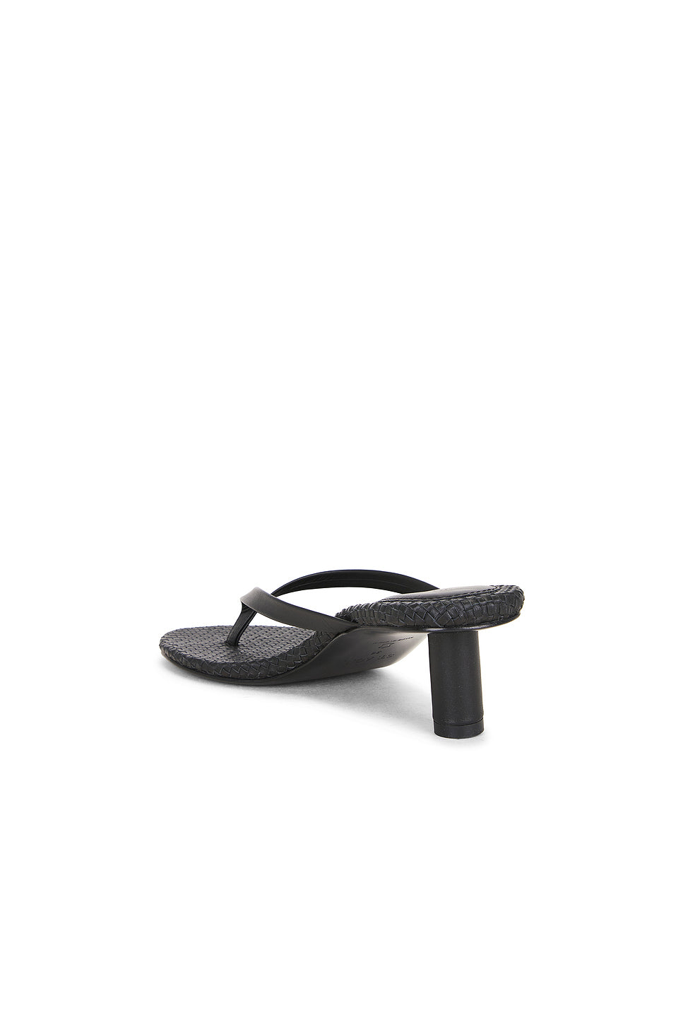 Woven Thong Heeled Sandal