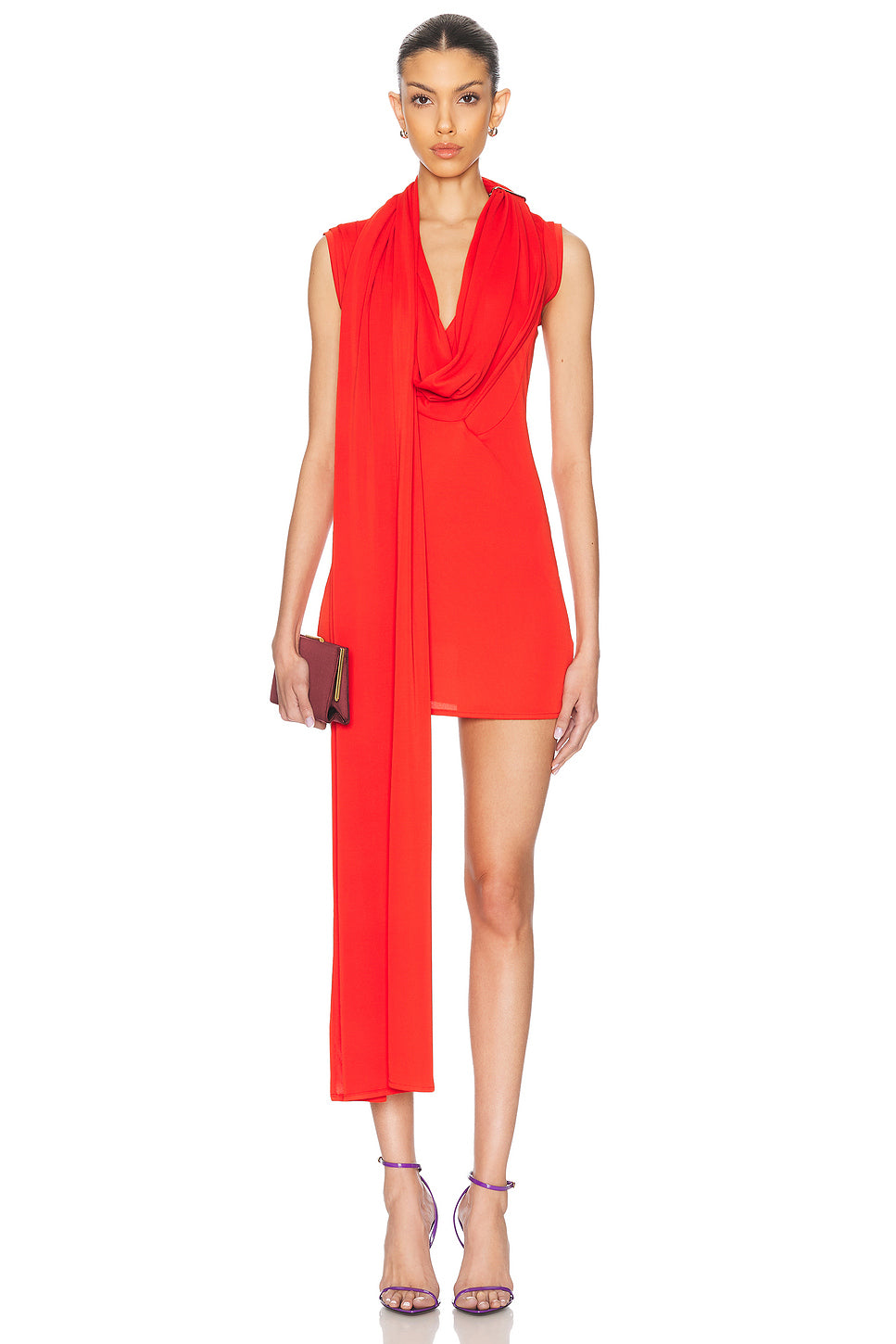 Cape Cowl Mini Dress