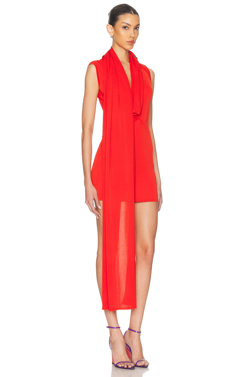 Cape Cowl Mini Dress
