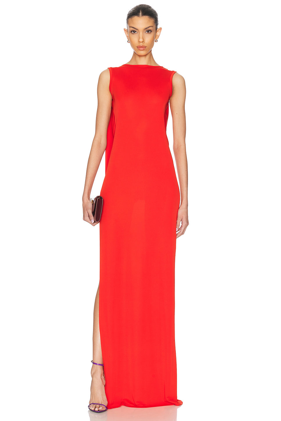 Floor Length Cowl Back Dress