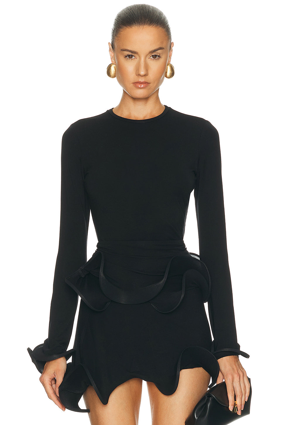 Wave Sleeve Bamboo Top