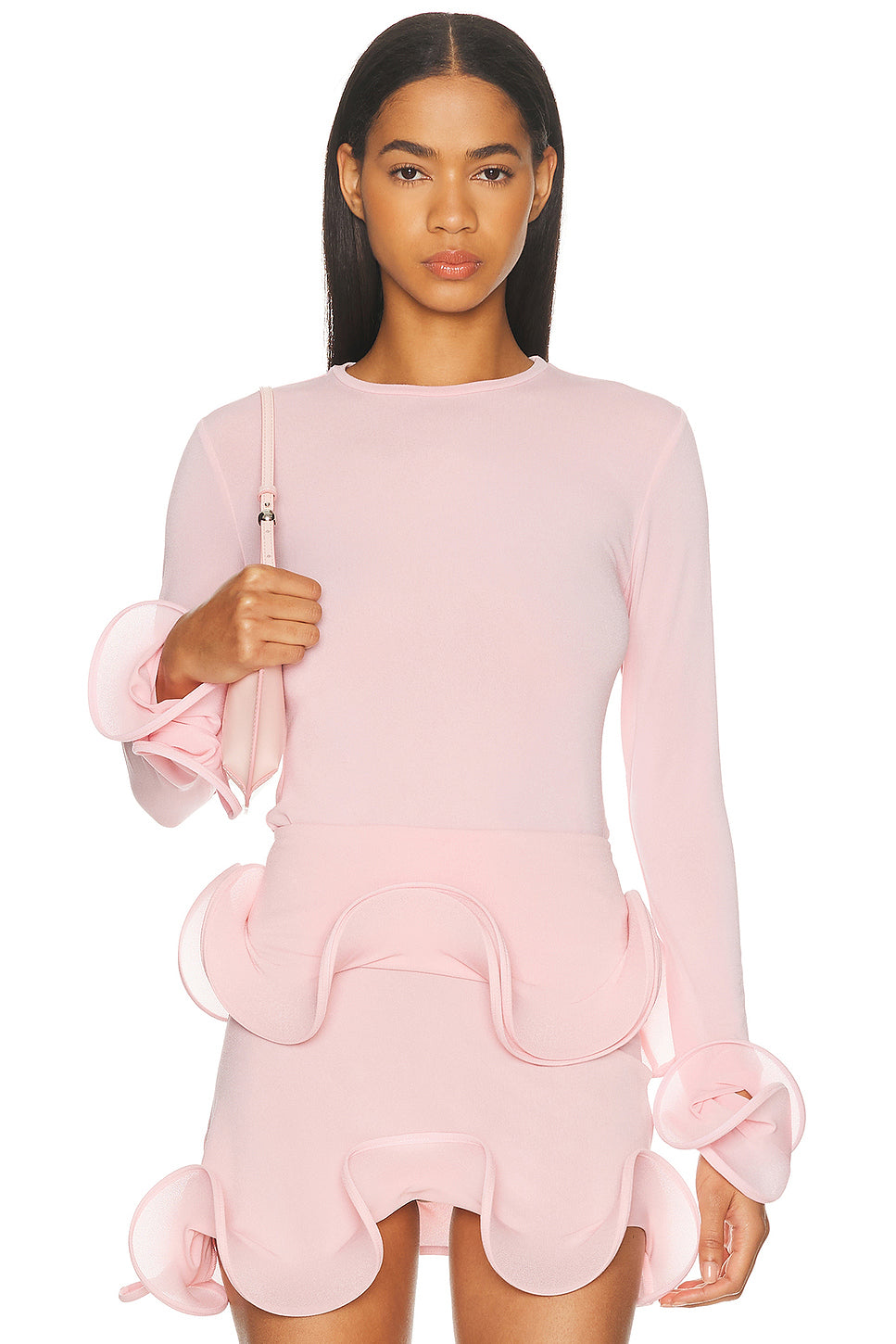 Wave Sleeve Bamboo Top