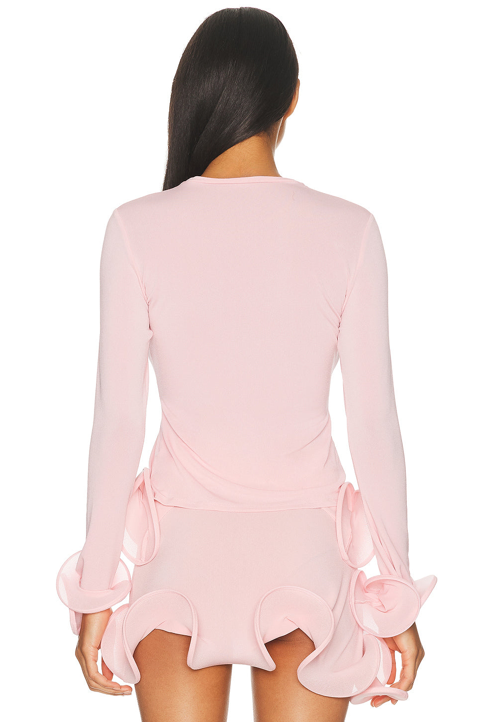Wave Sleeve Bamboo Top