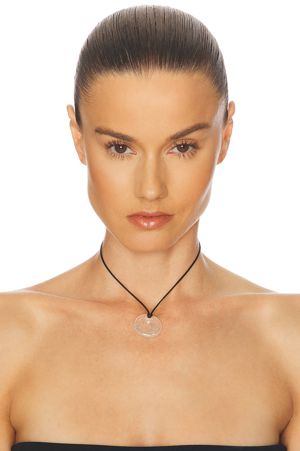 Small Full Moon Pendant Necklace