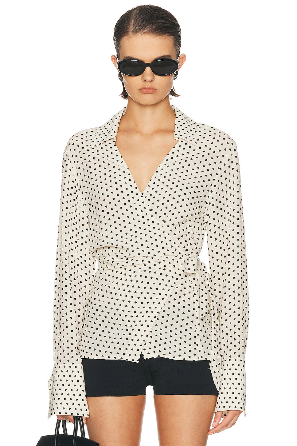 Anya Crepe Wrap Top