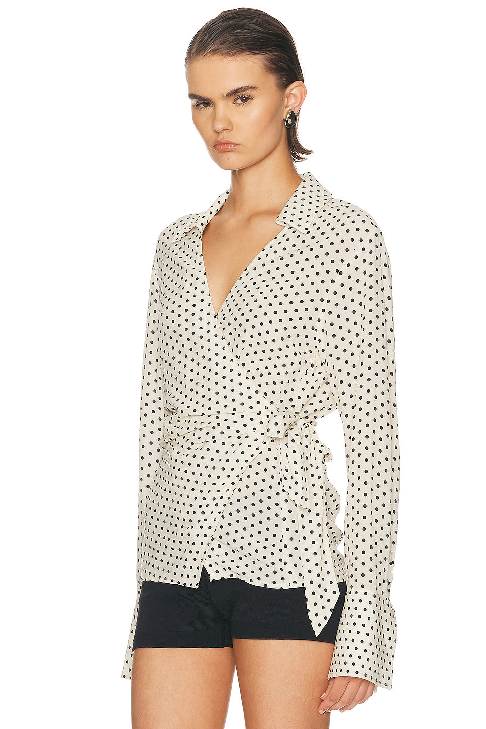 Anya Crepe Wrap Top