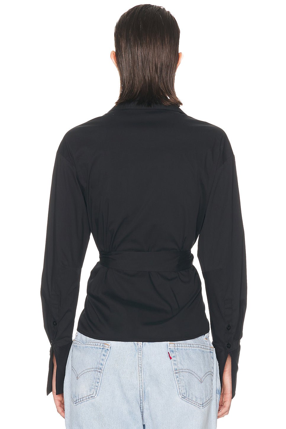 Anya Poplin Wrap Top