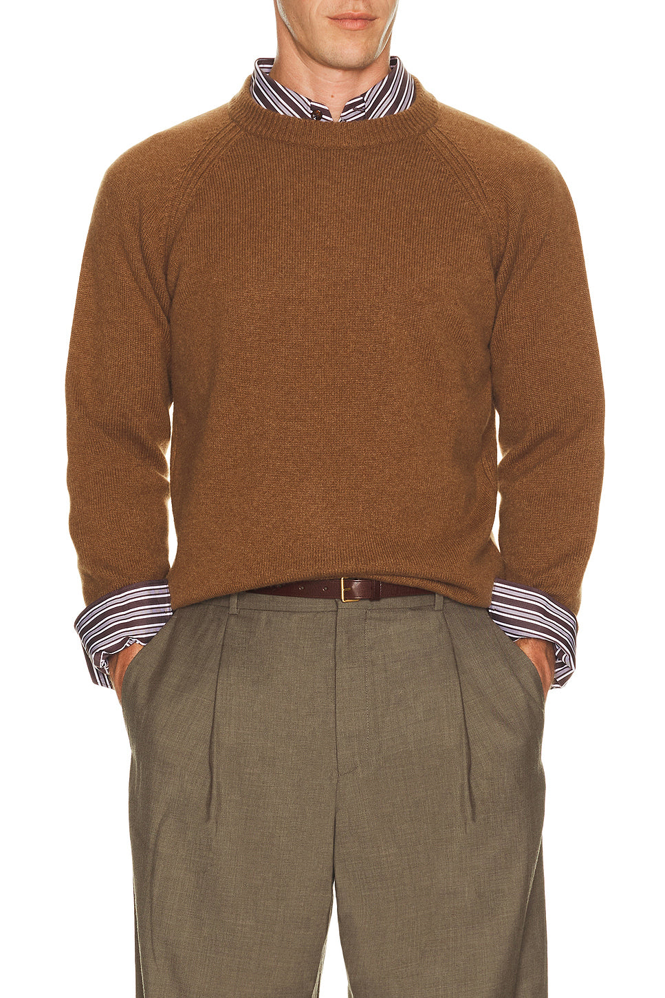 Cashmere Raglan Sleeve Crewneck Sweater