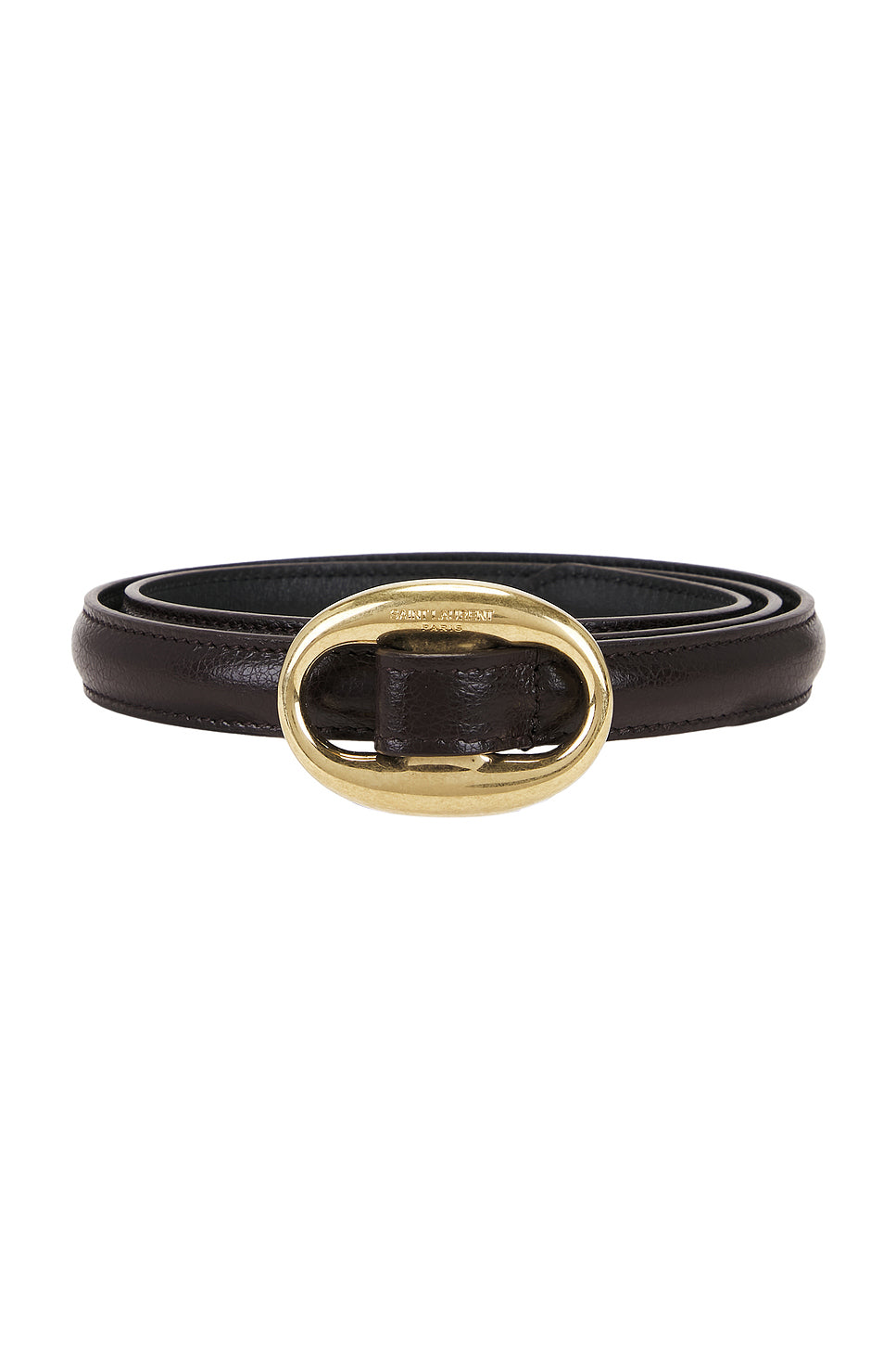 Oval Buckle Thin Belt