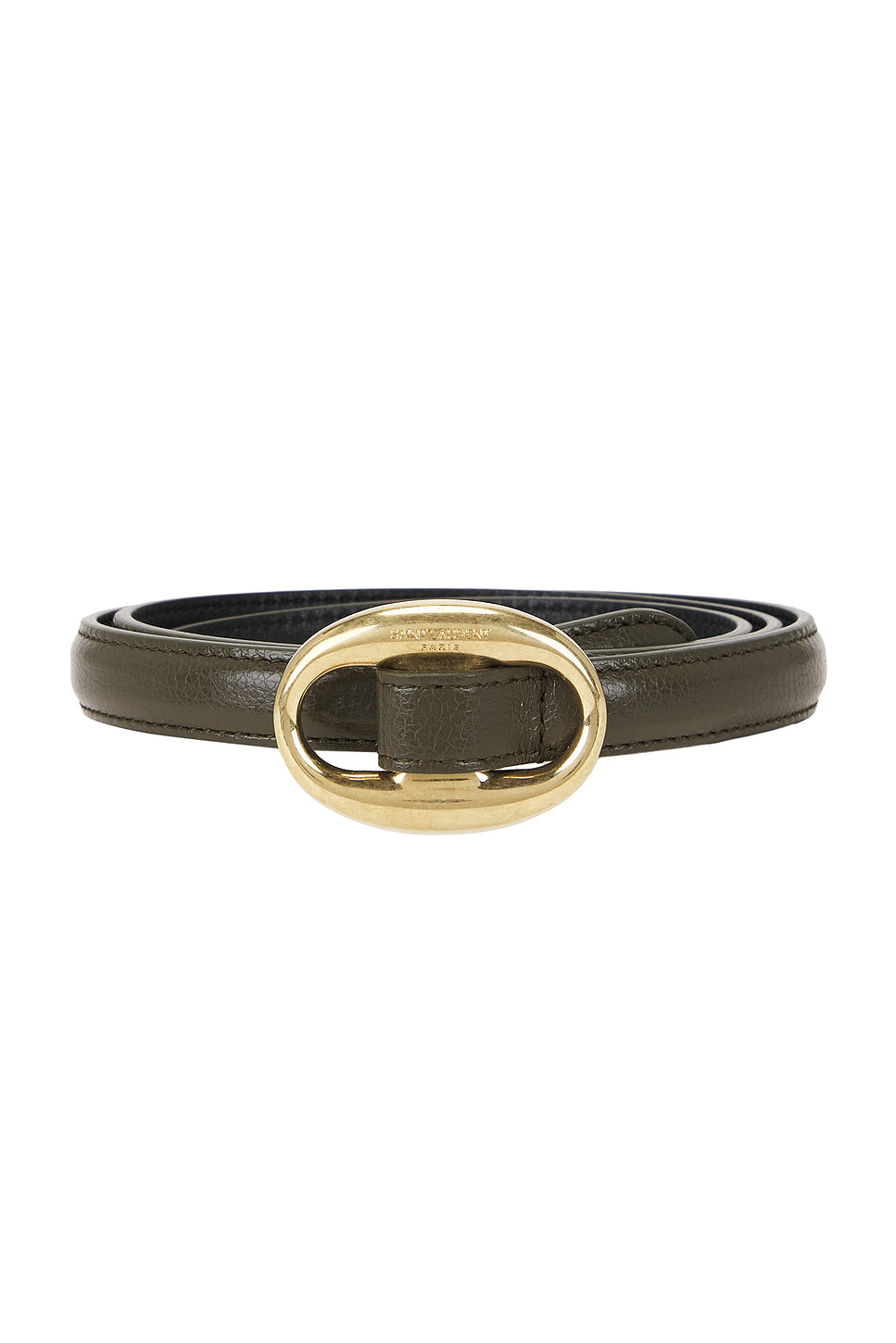 Oval Buckle Thin Belt