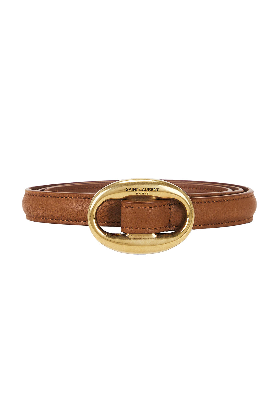 Oval Buckle Thin Belt