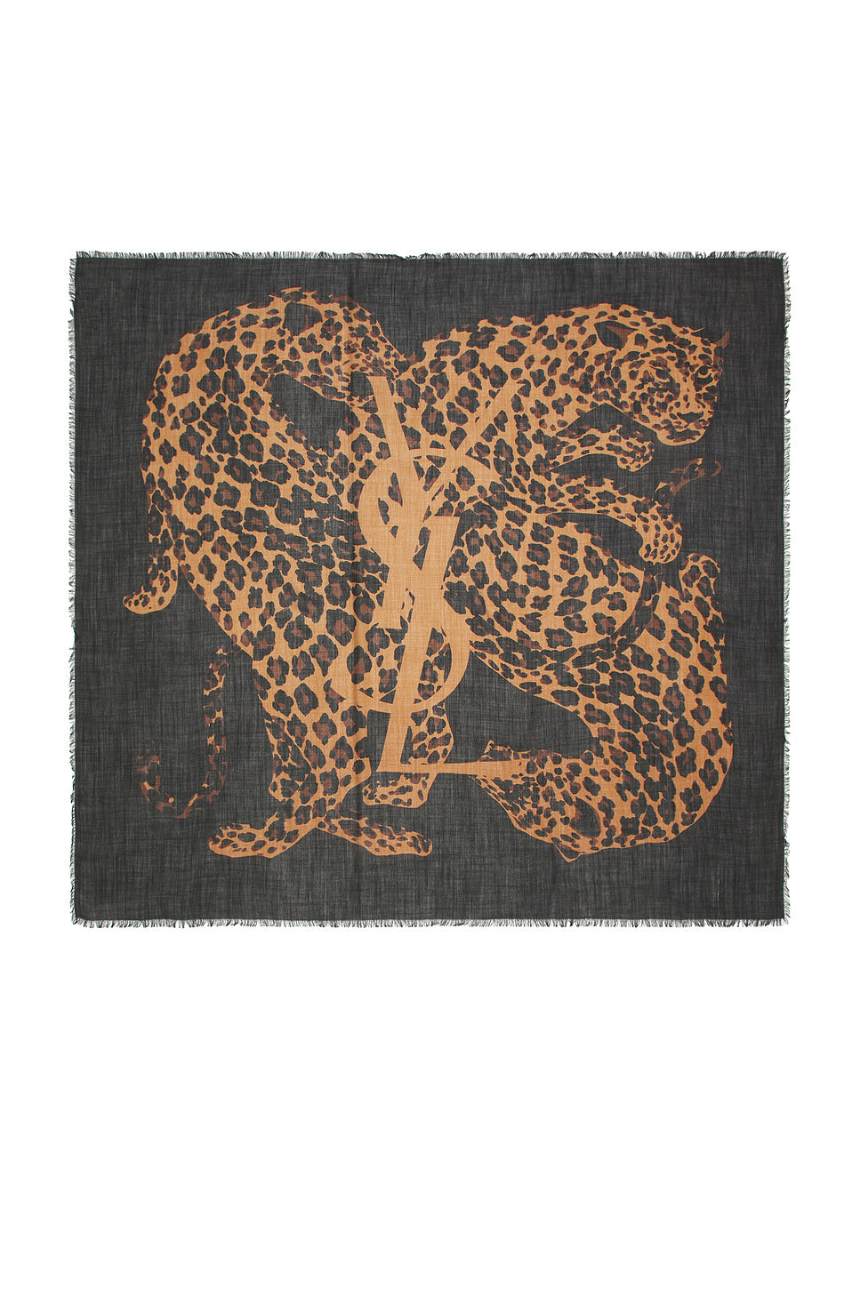 YSL & Leopard Carre Scarf