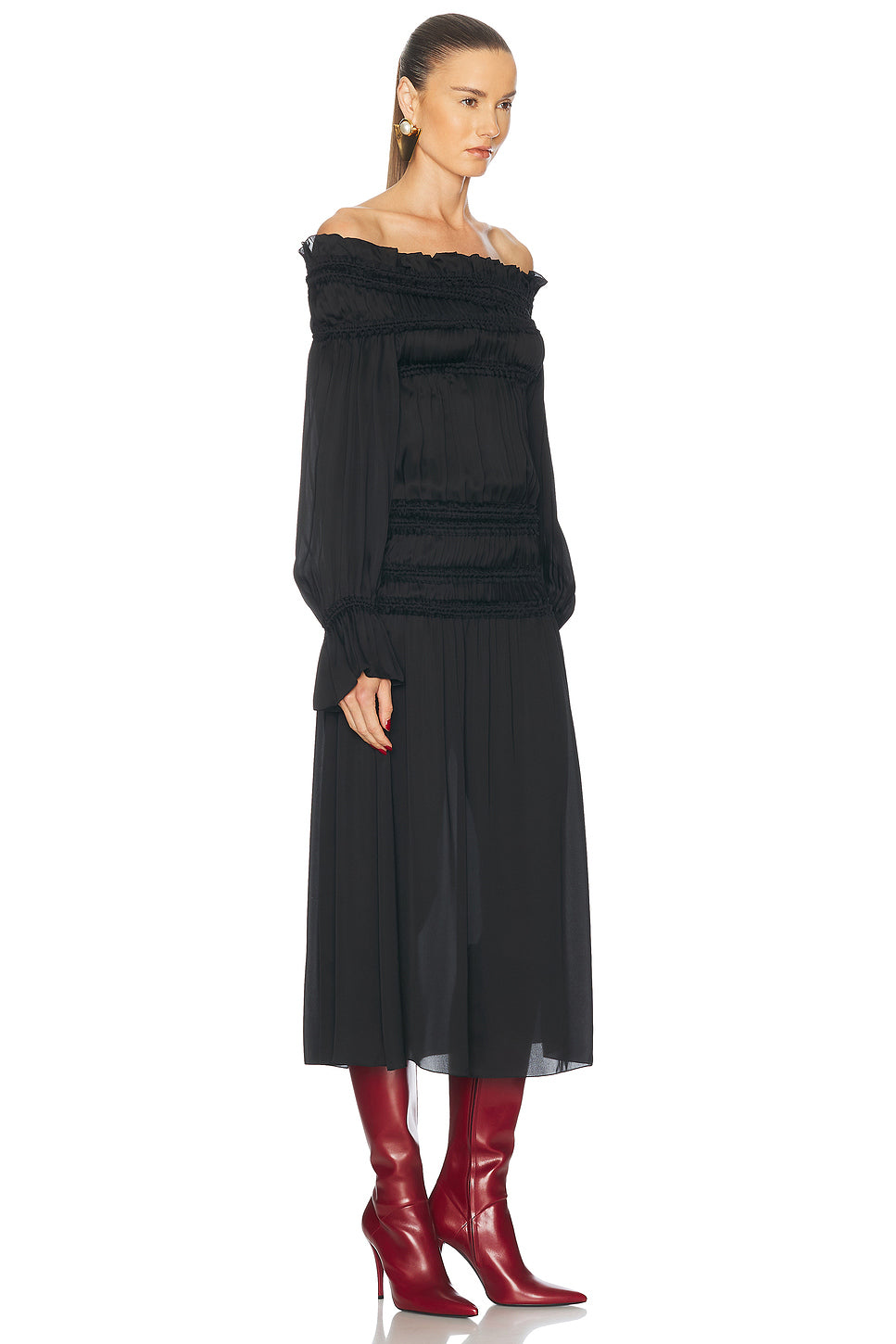 Off The Shoulder Midi Dress