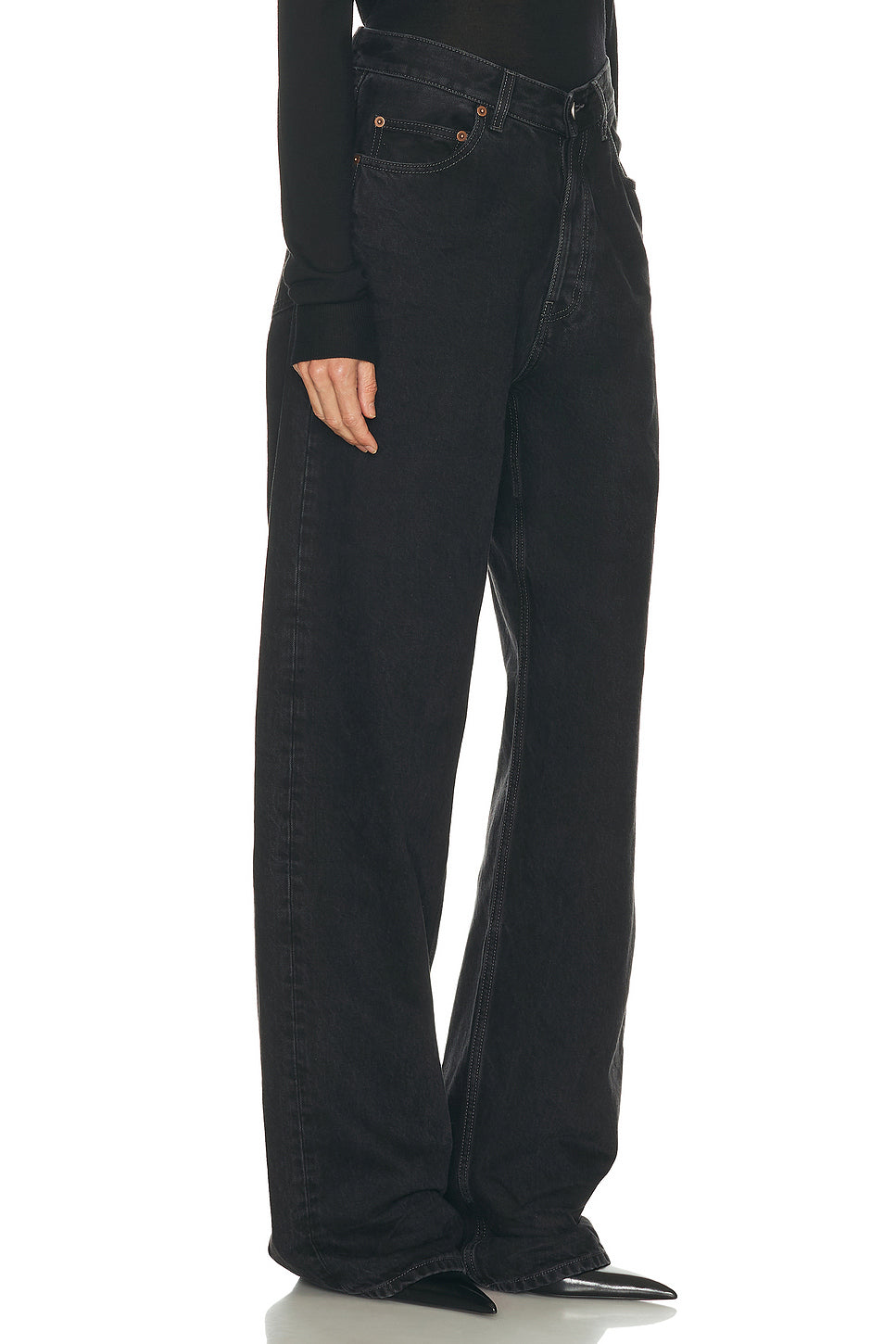 V-Waist Baggy Wide Leg