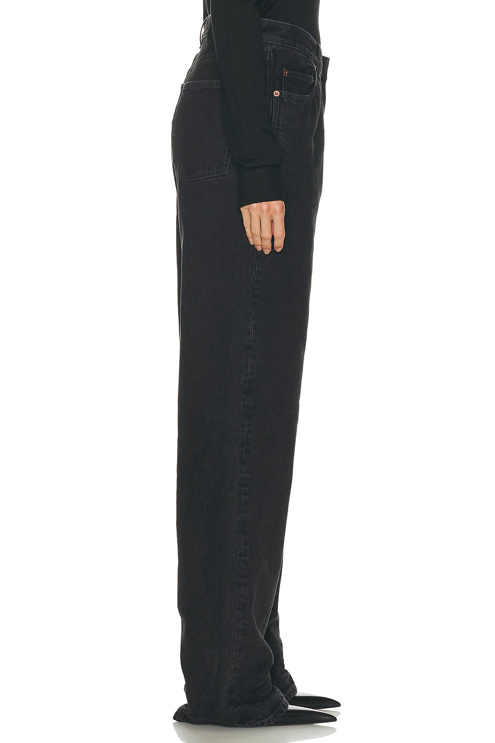 V-Waist Baggy Wide Leg