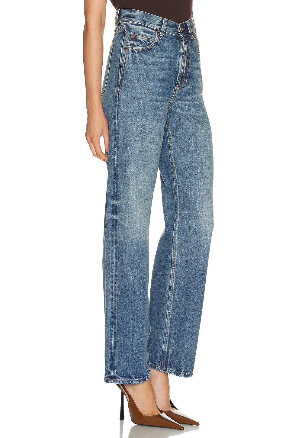 V-Waist Baggy Wide Leg