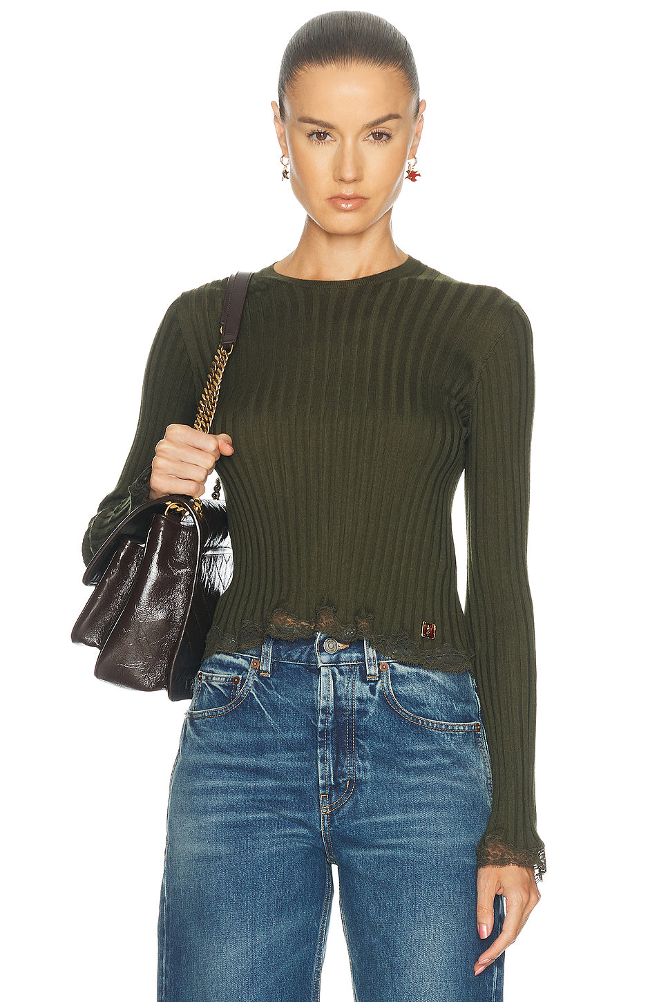 Lace Trimmed Sweater