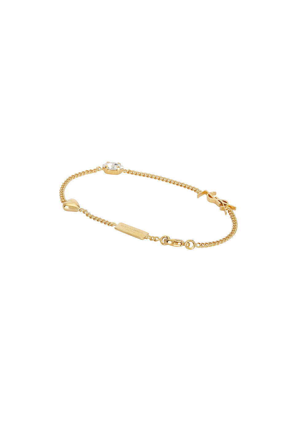 YSL Heart & Rhinestone Bracelet