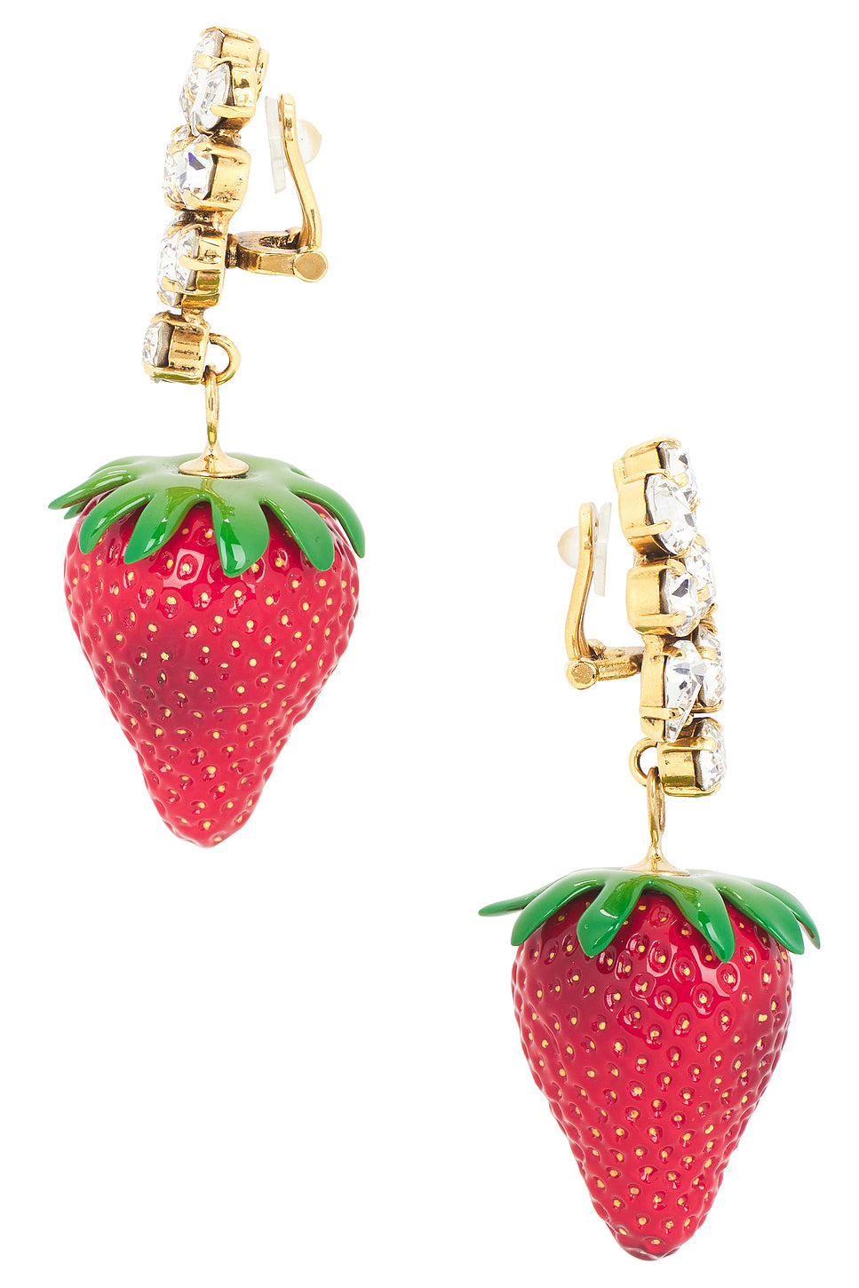 Bo Fraise Avec Stras Earrings