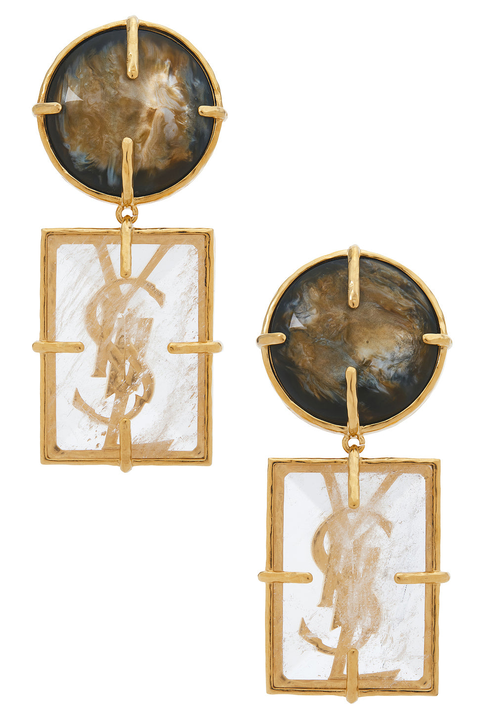 YSL Oversized Geometric Earrings