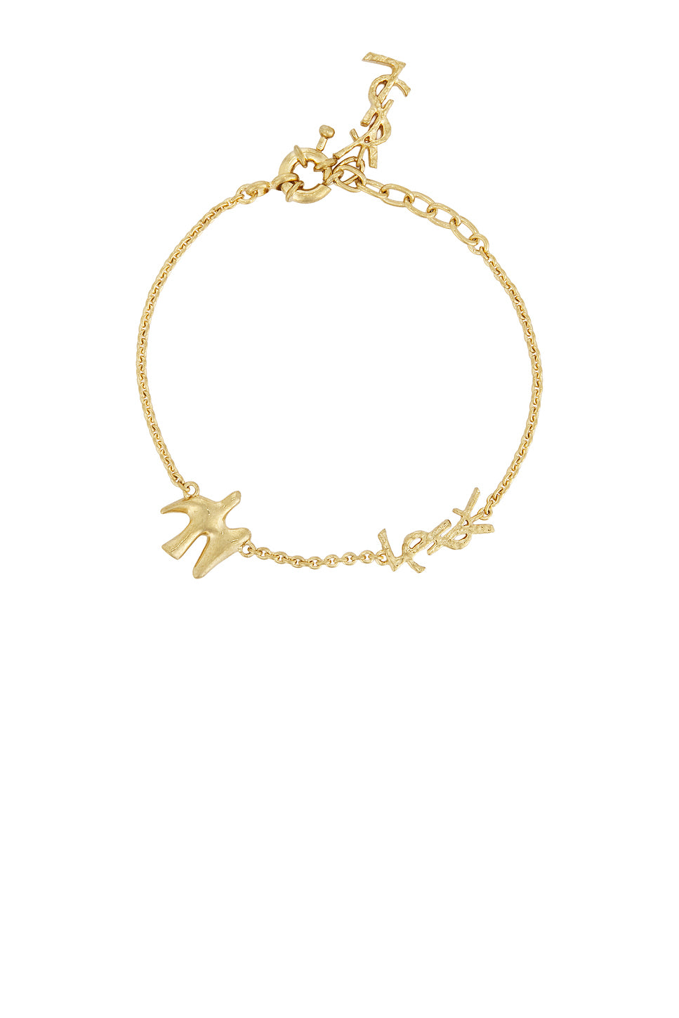 Thin YSL & Dove Bracelet