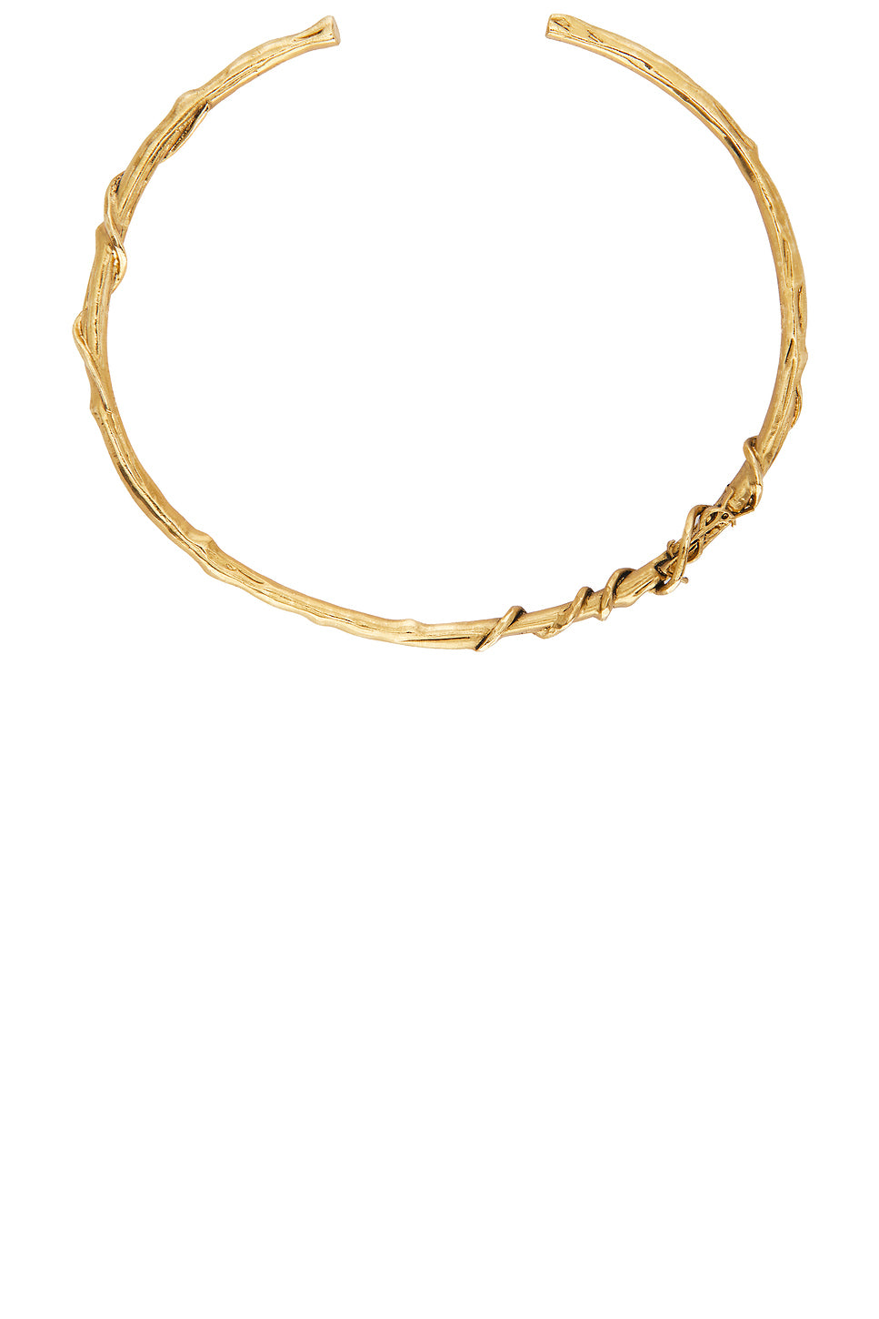 YSL Mulberry Wood Torque Necklace