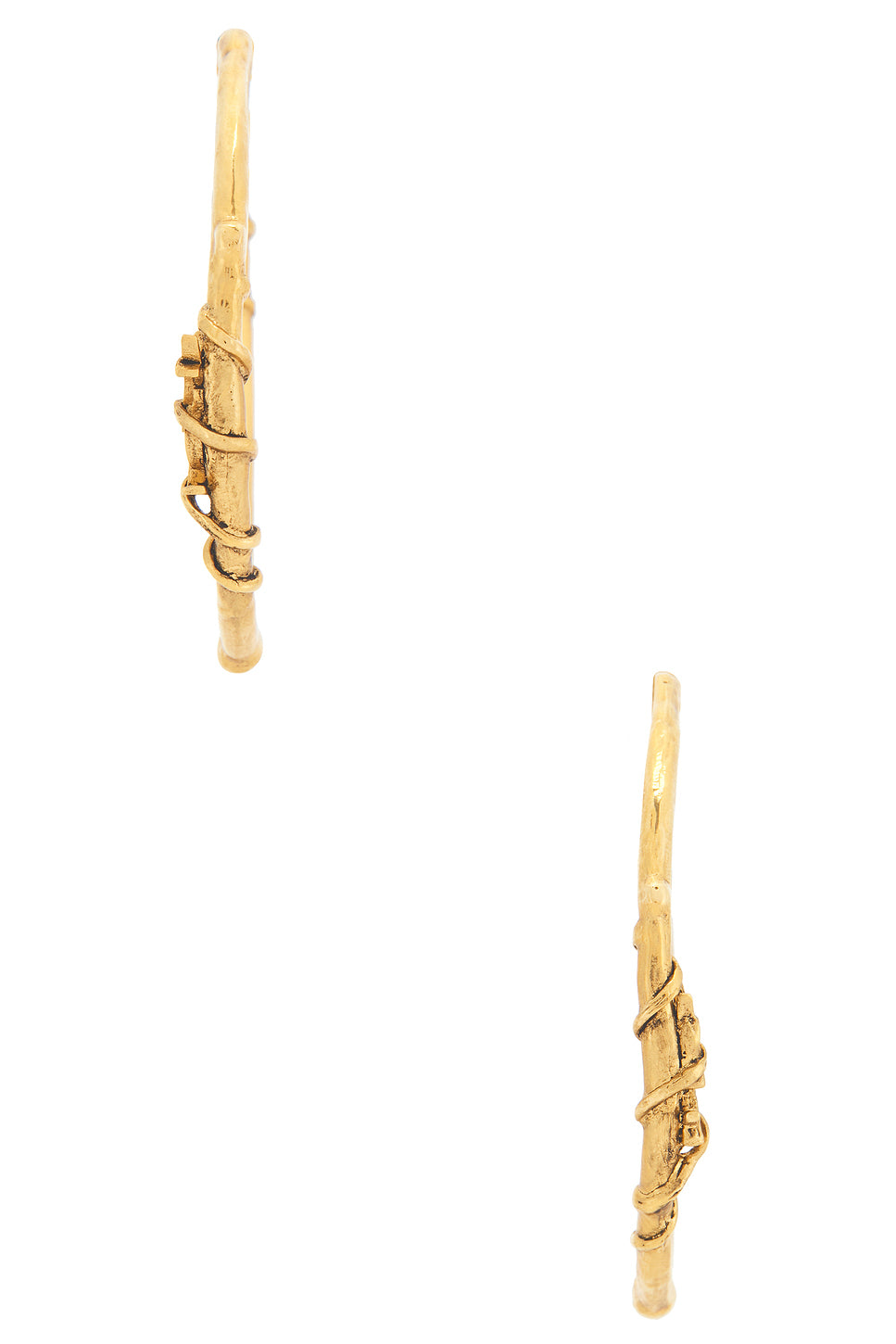 YSL Mulberry Wood Hoop Earrings