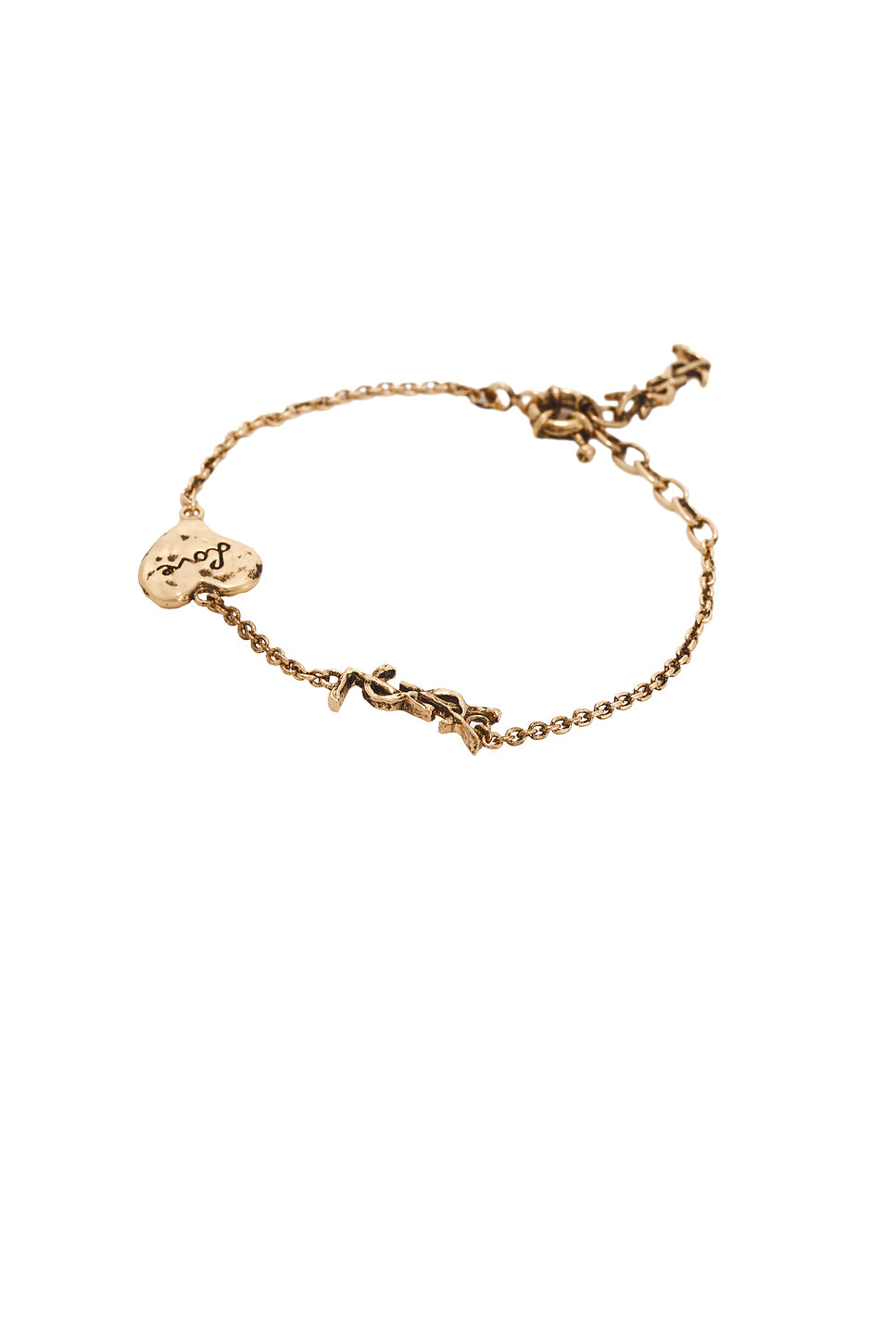 Thin YSL & Heart Bracelet