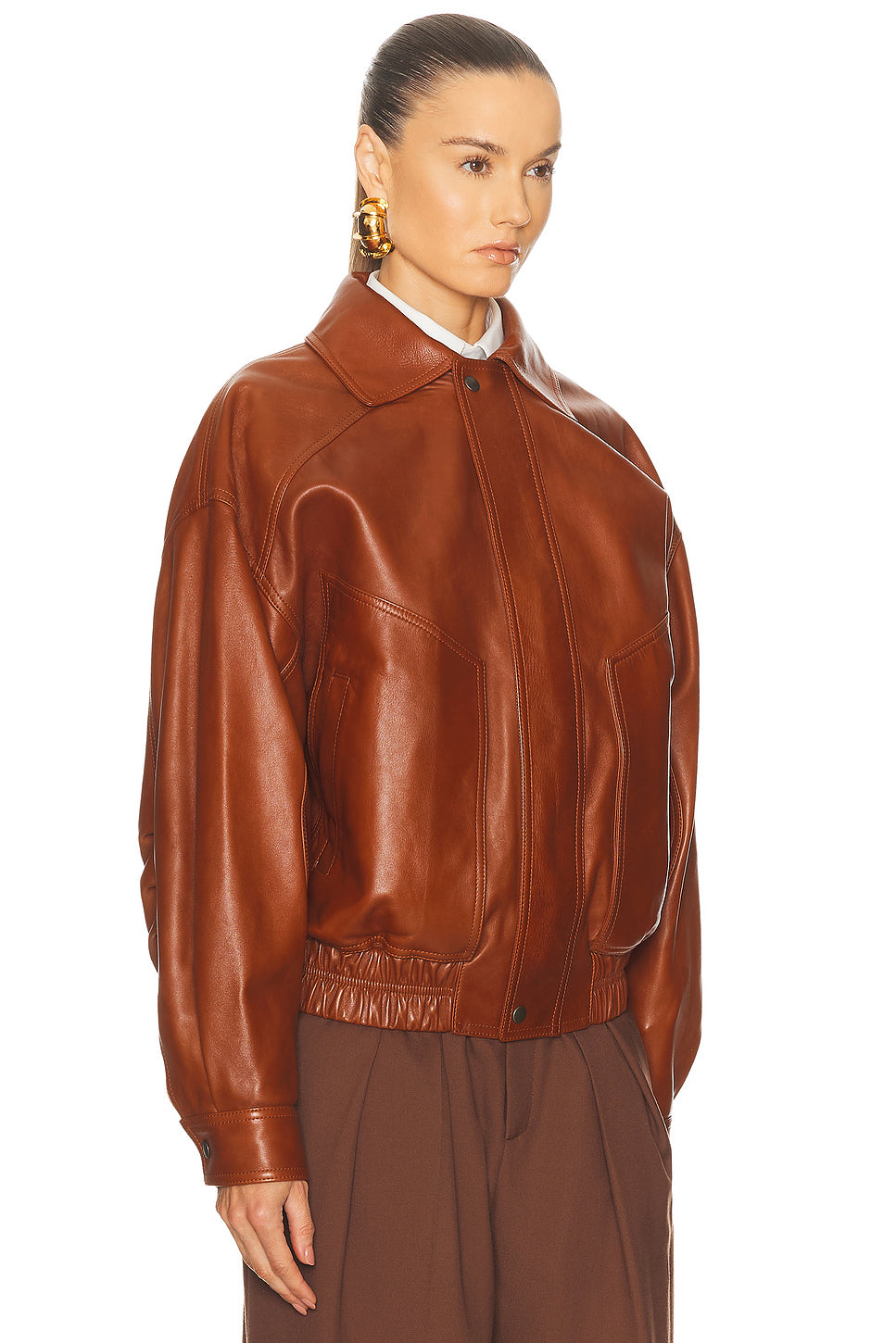 Leather Bomber Jacket