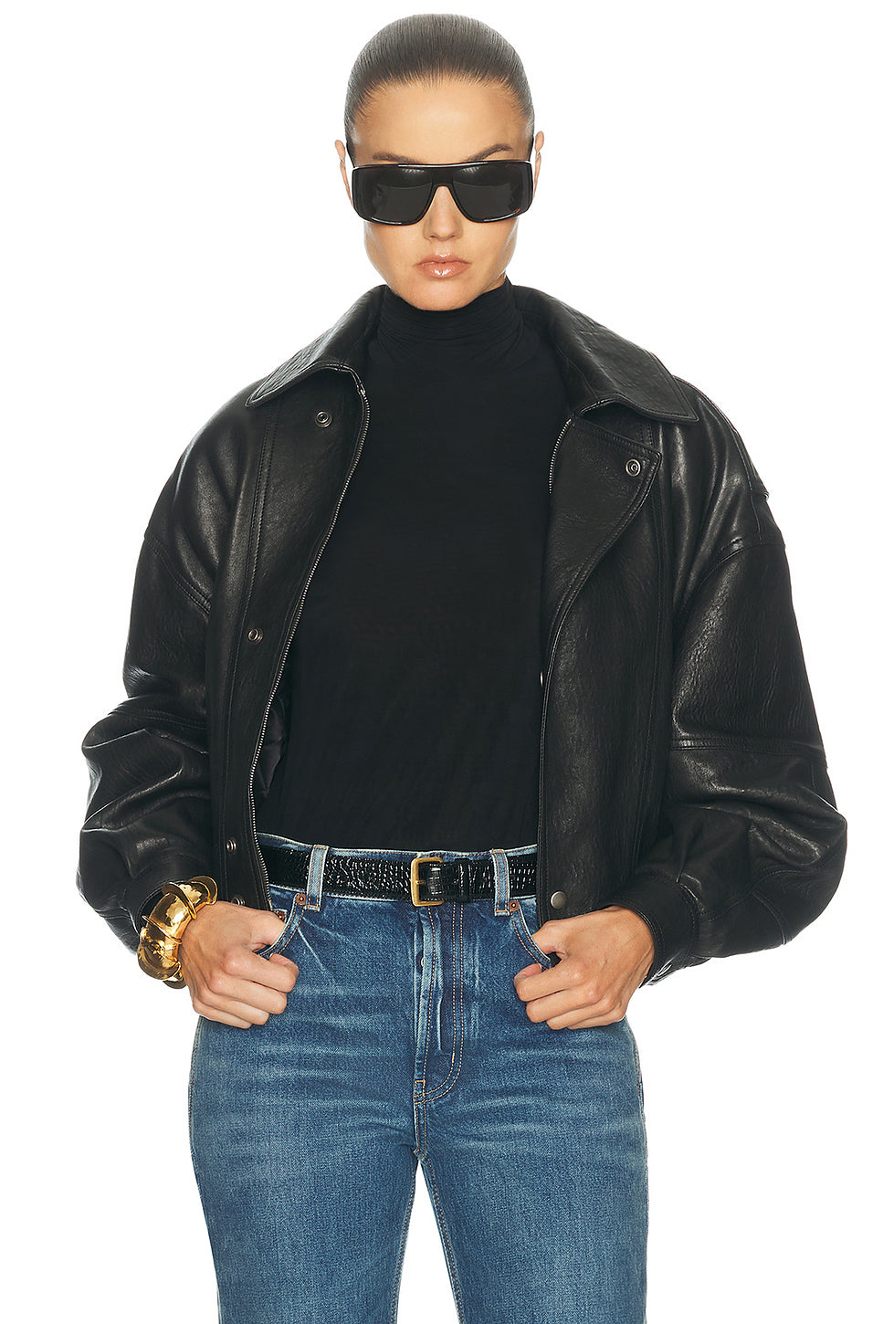Oversized Leather Jacket