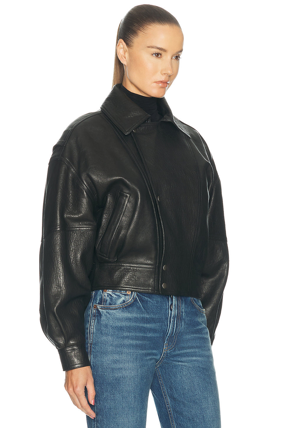 Oversized Leather Jacket